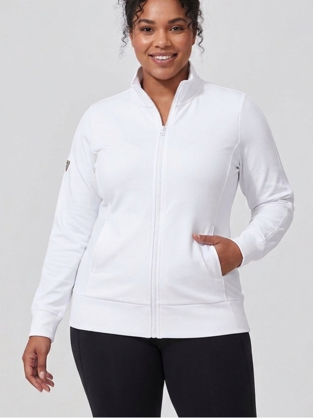 Levelwear White Athletic Jacket Zip Front Size 2X